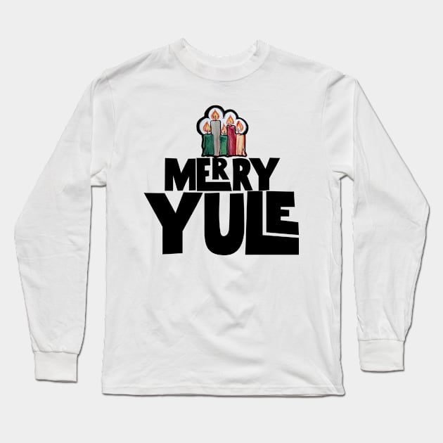 Merry Yuletide Greetings Long Sleeve T-Shirt by bubbsnugg